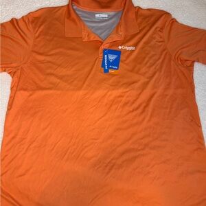 NWT Columbia Men's Orange Polo Shirt